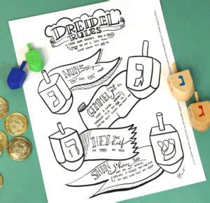 Dreidel Rules Printable - How to Play Dreidel