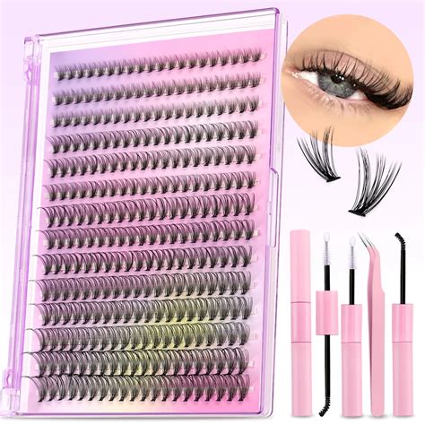 GROINNEYA Lash Clusters Kit DIY Lash Extension Kit Individual Lashes