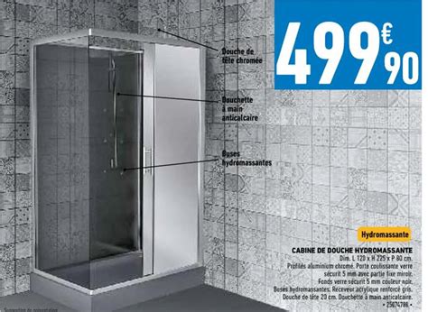 Promo Cabine De Douche Hydromassante Chez Brico Cash