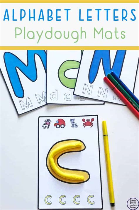 Free Printable Free Alphabet Playdough Mats