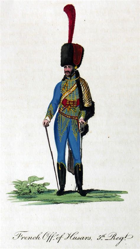 Frankreich Offizier Des Husaren Regiments Napoleon Small Canvas