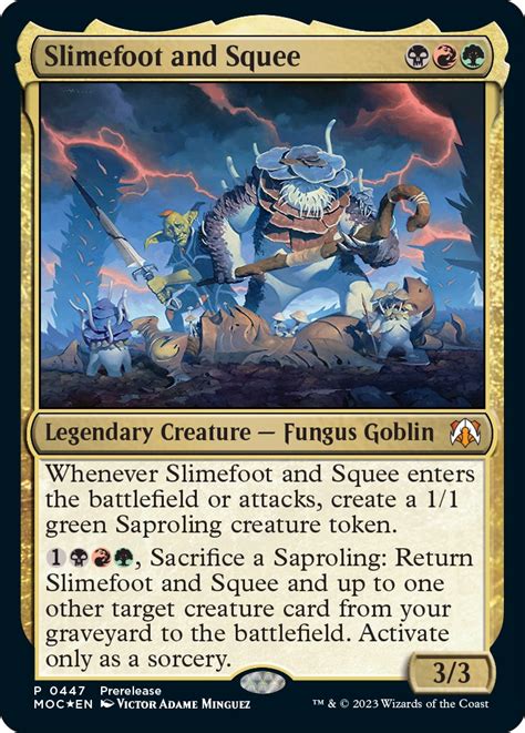 Slimefoot And Squee Prerelease Cards Magic The Gathering