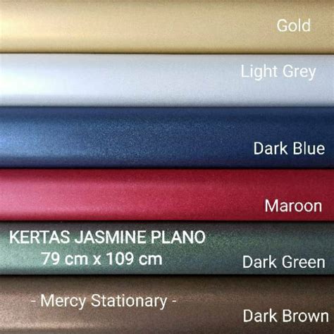 Jual Kertas Jasmine PLANO 79 X 109 CM Warna Tua Bunga Harum Wangi Paper