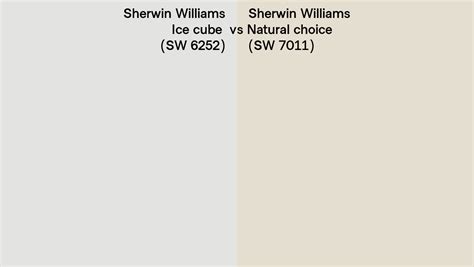 Sherwin Williams Ice Cube Vs Natural Choice Side By Side Comparison