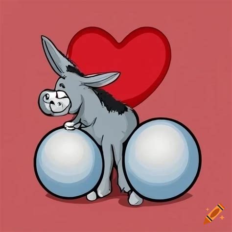 Funny Donkey Juggling Bowling Balls In A Heart T Shirt Design On Craiyon