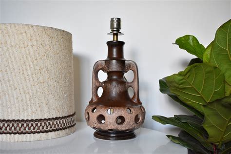 Vintage Fat Lava Ceramic Table Lamp By Hustadt Leuchten Etsy Uk