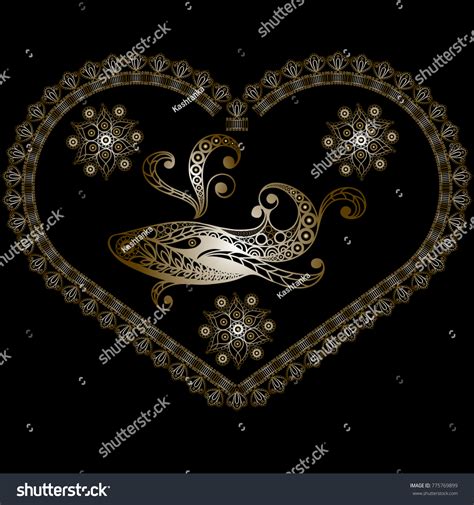 Decorative Zodiac Sign Cetus Cet Horoscope Stock Illustration 775769899