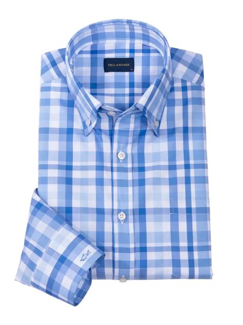 Blue Plaid Sport Shirt By Paul Shark Maus Hoffman