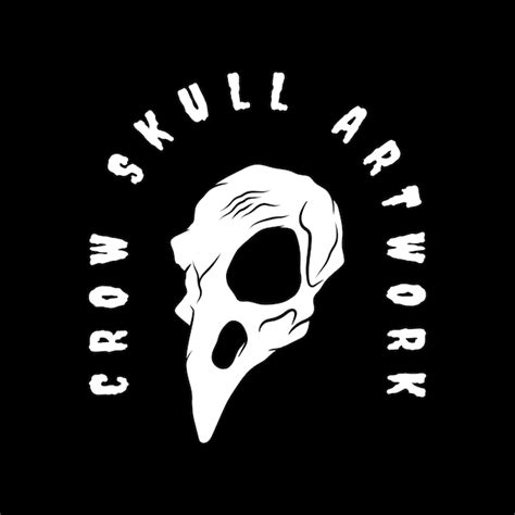 Premium Vector | Crow skull art