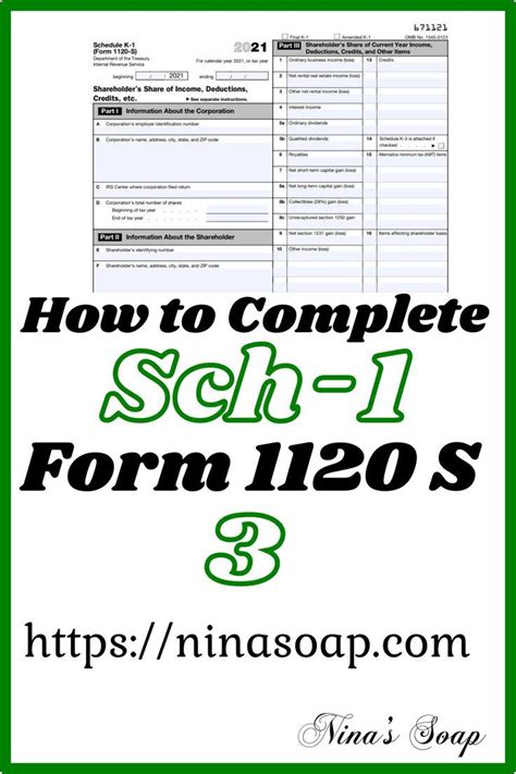 How To Complete Form 1120s Schedule K 1 With Sample Form Example Download