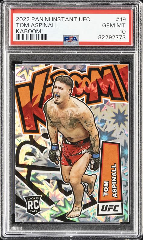 2022 PANINI INSTANT UFC KABOOM 19 TOM ASPINALL ROOKIE RC PSA 10 EBay