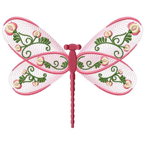 Machine Embroidery Design Dragonfly 04 Etsy