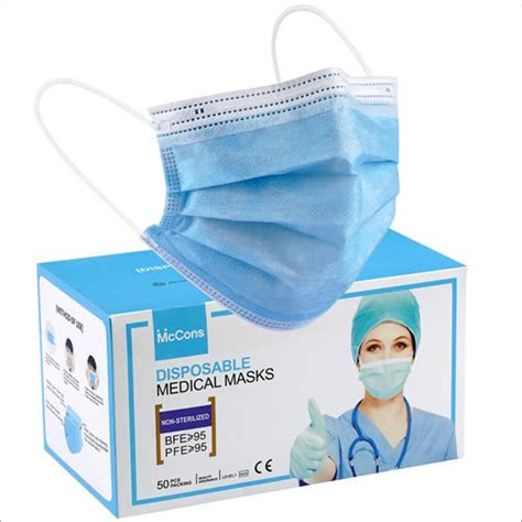 Blue 50pcs Disposable 3 Ply Face Mask At Best Price In Pittsburgh