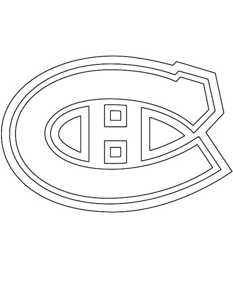 Montreal Canadiens logo coloring page