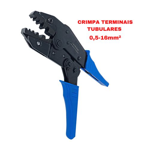 Alicate Crimpar Terminal Tubular Ilhós 0 5 16mm2 LS 0516GF MadeiraMadeira