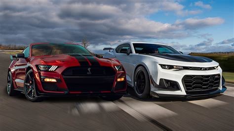 Ford Mustang Shelby Gt Vs Chevrolet Camaro Zl Youtube