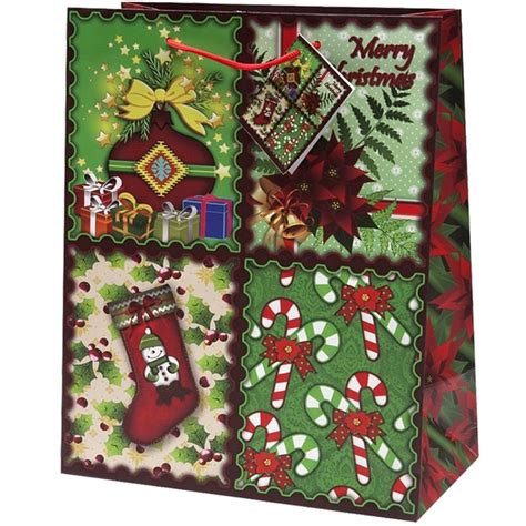 Festive Jumbo Christmas Gift Bags Assorted Designs