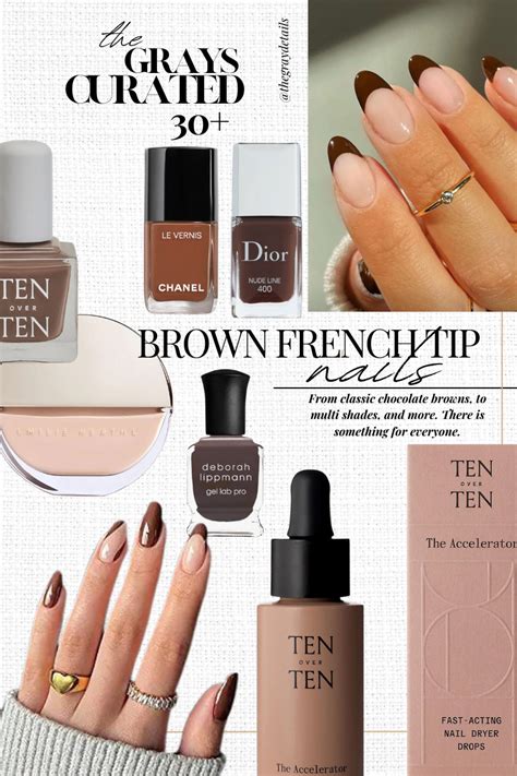 30 Brown French Tip Nail Ideas The Gray Details