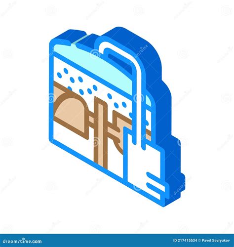 Methane Tank Or Biogas Plant Digester Or Reactor Isometric Icon Vector