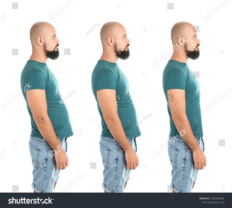 Overweight Man Before After Weight Loss Stock Photo 1318268669 | Shutterstock