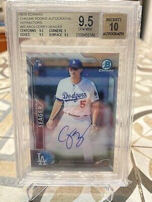 Corey Seager Bowman Chrome Refractor Autograph Auto Rookie Rc