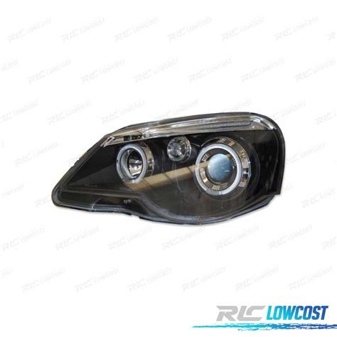 FAROIS ANGEL EYES PARA VOLKSWAGEN VW POLO 05 09 FUNDO PRETO