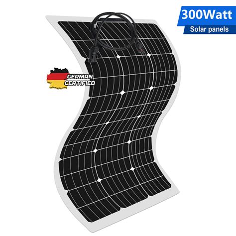 300W Flexibel Solarmodul Solarpanel Monokristallin für Wohnmobil