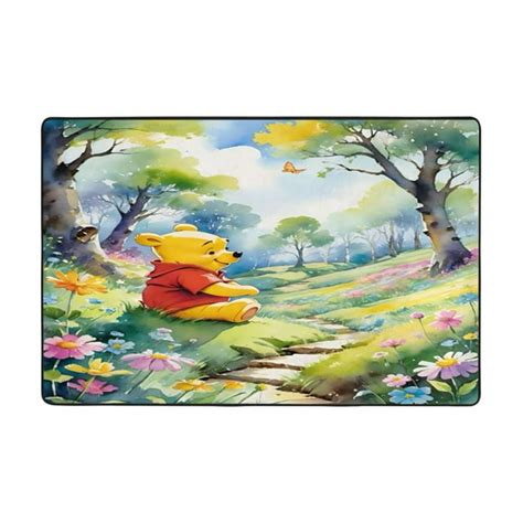 Winnie The Pooh Rug Cartoon Character Carpet For Bedroom Livingroom