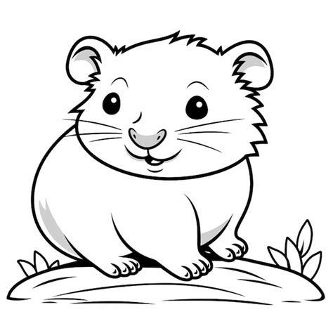 Premium Photo Wombat Adorablecute Coloring Book Kawaii Line Art