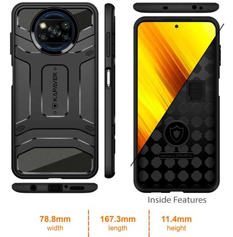 POCO X3 NFC POCO X3 Pro Rugged Case By KAPAVER Black 100 Original