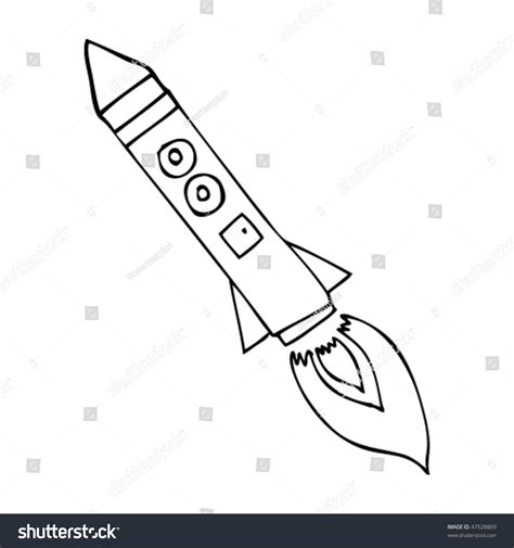 Drawing Of A Space Rocket Stock Vector Illustration 47528869 : Shutterstock