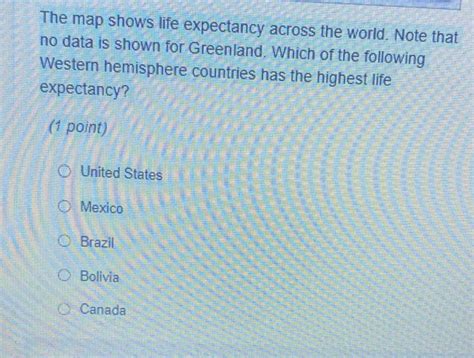 The Map Shows Life Expectancy Across The World Note That No Data Is