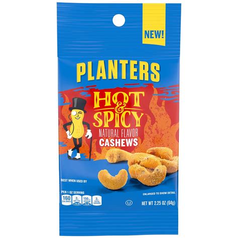 Amazon Planters Hot N Spicy Cashews 2 25 Oz Packet Grocery