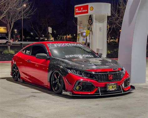 Forged Carbon Fiber Hood V Shape Vented Style For Th Gen Civic