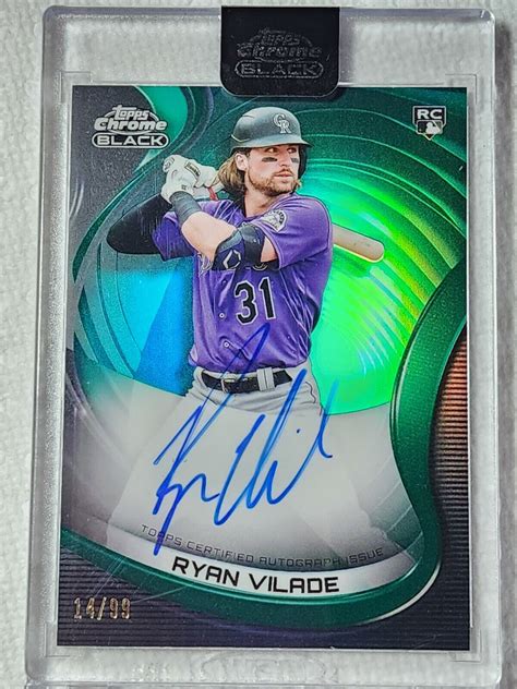 Ryan Vilade 2022 Topps Chrome Black Green Autograph Parallel 14 99