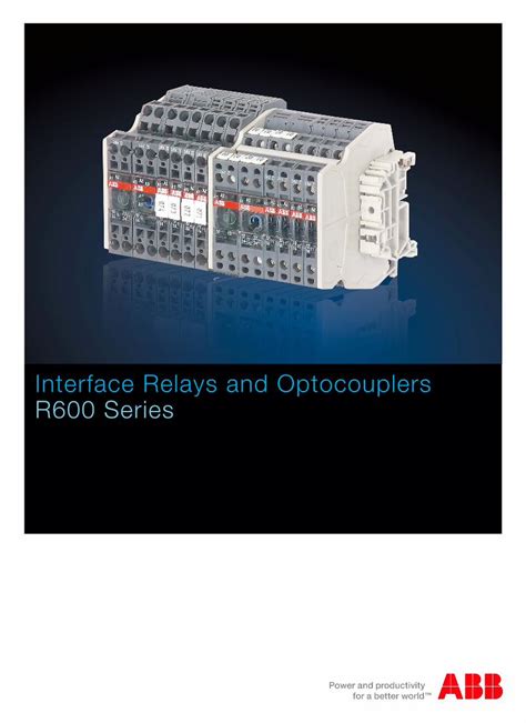 Pdf Interface Relays And Optocouplers R Series Abb Pdf