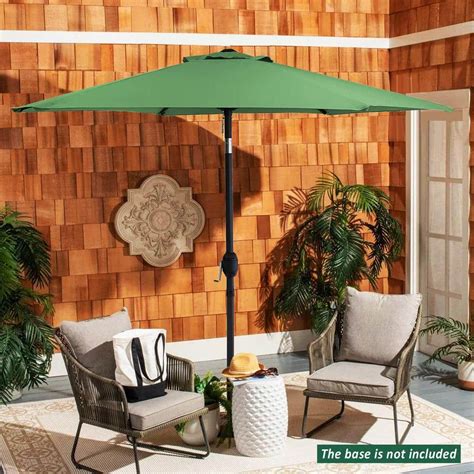 Sunrinx Ft Outdoor Patio Umbrella With Button Tilt In Green Mg