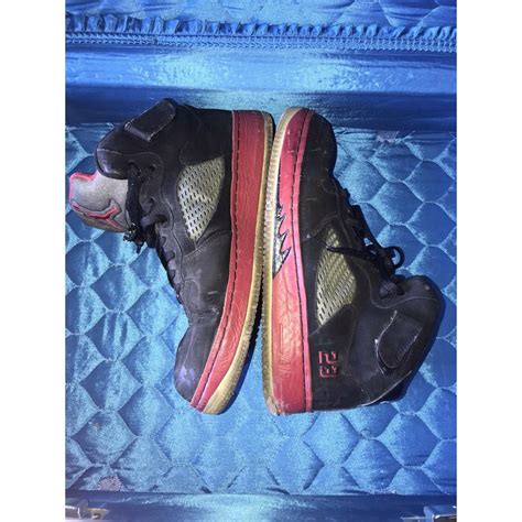 VINTAGE MICHAEL JORDAN AF1 AF-1 MEN'S SHOE BLACK &... - Depop