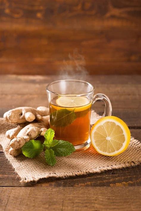 How To Make Ginger Tea With Lemon Recipe Lemon Water Ginger Lemon