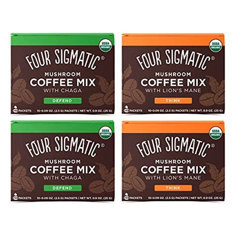 Four Sigmatic Mushroom Coffee Mix Pack Of 4 Lions Mane And Chaga