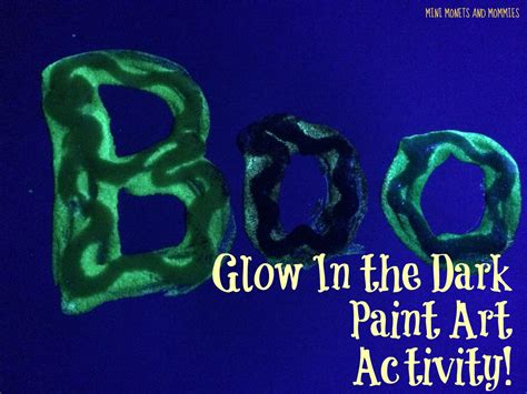 Mini Monets and Mommies: Halloween Glow Paint Sensory Kids' Art Activity