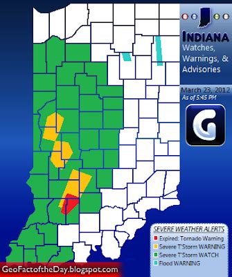 GeoFact of the Day: Indiana Weather Update | March 23, 2012