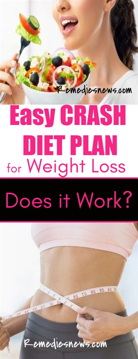 Easy Crash Diet Plan for Weight Loss and Flat Belly - Does it Work?