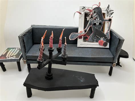 1:12 Scale Coffin Couch and Gothic Living Room for Halloween - Etsy