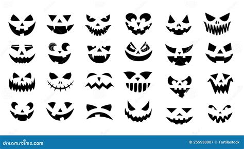 Caras Aterradoras Halloween Smiley Calabaza Cara A Creepe Jack Lantern