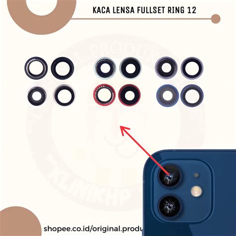 Jual LENSA KACA KAMERA BELAKANG 12 FULLSET RING Shopee Indonesia