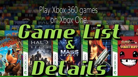 E3 Xbox One Backwards Compatibility Game List Details YouTube