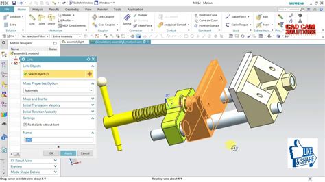 NX ASSEMBLY Vise Motion SIMULATION YouTube