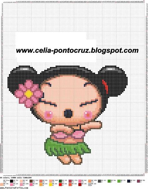 Pucca Funny Love Beaded Cross Stitch Cross Stitch Patterns Alpha