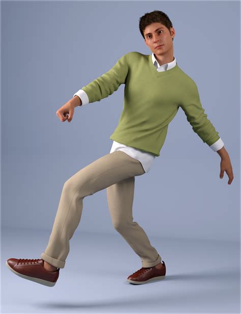 DForce HnC V Neck Knit Outfits For Genesis 8 1 Males Daz 3D